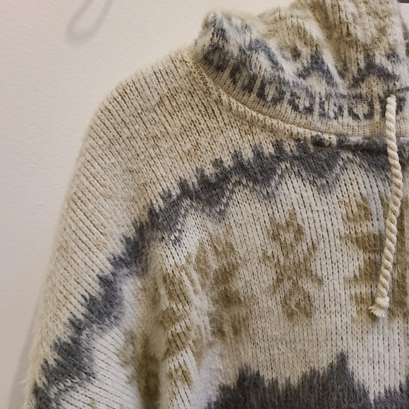 Yari Artesanias 100% Wool Made in Ecuador Hooded Sweater Jacket - Size Large - Picture 7 of 9